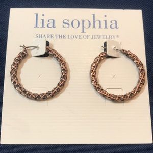 NEW Lia Sophia hoop earrings